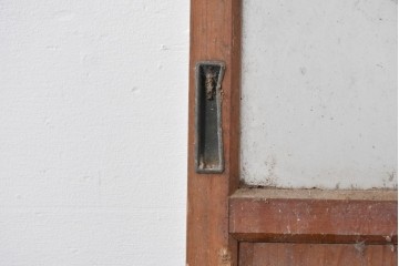 アンティーク建具　大正ロマン　型板ガラスを組み込んだ引き戸1枚　(R-085418)