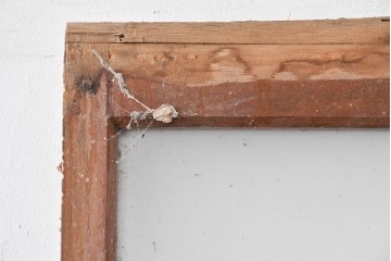 アンティーク建具　大正ロマン　型板ガラスを組み込んだ引き戸1枚　(R-085418)