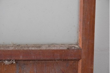 アンティーク建具　大正ロマン　型板ガラスを組み込んだ引き戸1枚　(R-085418)