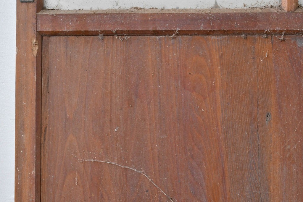 アンティーク建具　大正ロマン　型板ガラスを組み込んだ引き戸1枚　(R-085418)