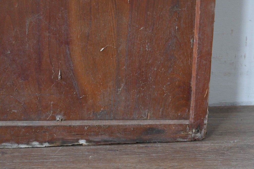 アンティーク建具　大正ロマン　型板ガラスを組み込んだ引き戸1枚　(R-085418)