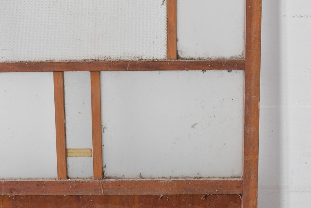 アンティーク建具　大正ロマン　型板ガラスを組み込んだ引き戸1枚　(R-085418)