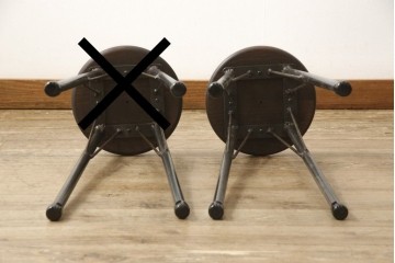 ラフジュ工房オリジナル　シンプルながらも素材感が引き立つハイスツール　(R-085419)