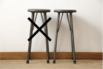 ラフジュ工房オリジナル　シンプルながらも素材感が引き立つハイスツール　(R-085419)