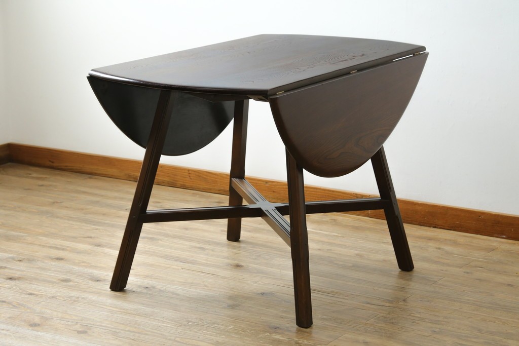 イギリスヴィンテージ　アーコール(ERCOL)　シンプルで機能性の良いバタフライテーブル　(R-085424)