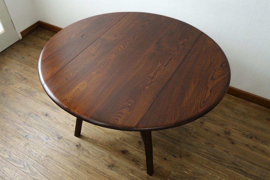 イギリスヴィンテージ　アーコール(ERCOL)　シンプルで機能性の良いバタフライテーブル　(R-085424)