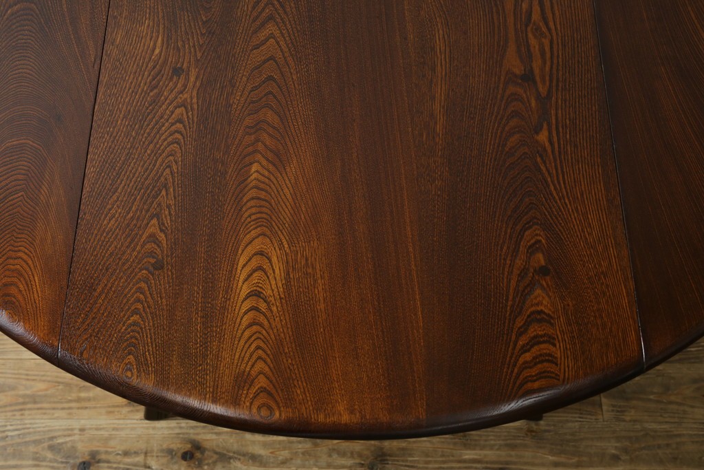 イギリスヴィンテージ　アーコール(ERCOL)　シンプルで機能性の良いバタフライテーブル　(R-085424)
