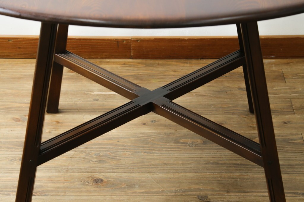 イギリスヴィンテージ　アーコール(ERCOL)　シンプルで機能性の良いバタフライテーブル　(R-085424)