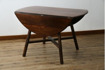 イギリスヴィンテージ　アーコール(ERCOL)　シンプルで機能性の良いバタフライテーブル　(R-085424)