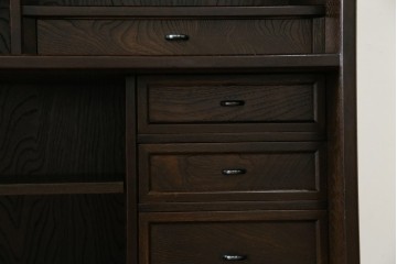 中古　美品　良品　国産　職人手作り品　前面格子戸の水屋箪笥食器棚　定価推定約25万円以上　(R-085425)