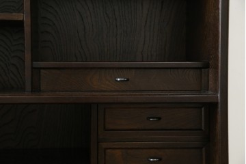 中古　美品　良品　国産　職人手作り品　前面格子戸の水屋箪笥食器棚　定価推定約25万円以上　(R-085425)