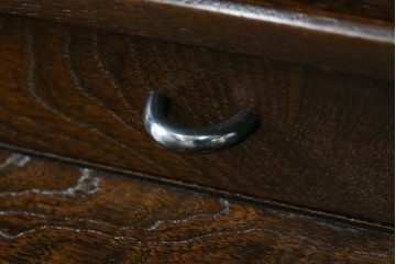 中古　美品　良品　国産　職人手作り品　前面格子戸の水屋箪笥食器棚　定価推定約25万円以上　(R-085425)