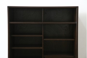 中古　美品　良品　国産　職人手作り品　前面格子戸の水屋箪笥食器棚　定価推定約25万円以上　(R-085425)