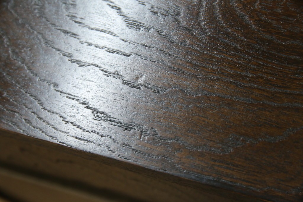 中古　美品　良品　国産　職人手作り品　前面格子戸の水屋箪笥食器棚　定価推定約25万円以上　(R-085425)