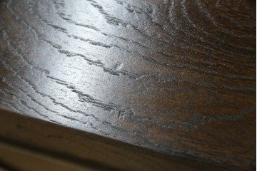 中古　美品　良品　国産　職人手作り品　前面格子戸の水屋箪笥食器棚　定価推定約25万円以上　(R-085425)