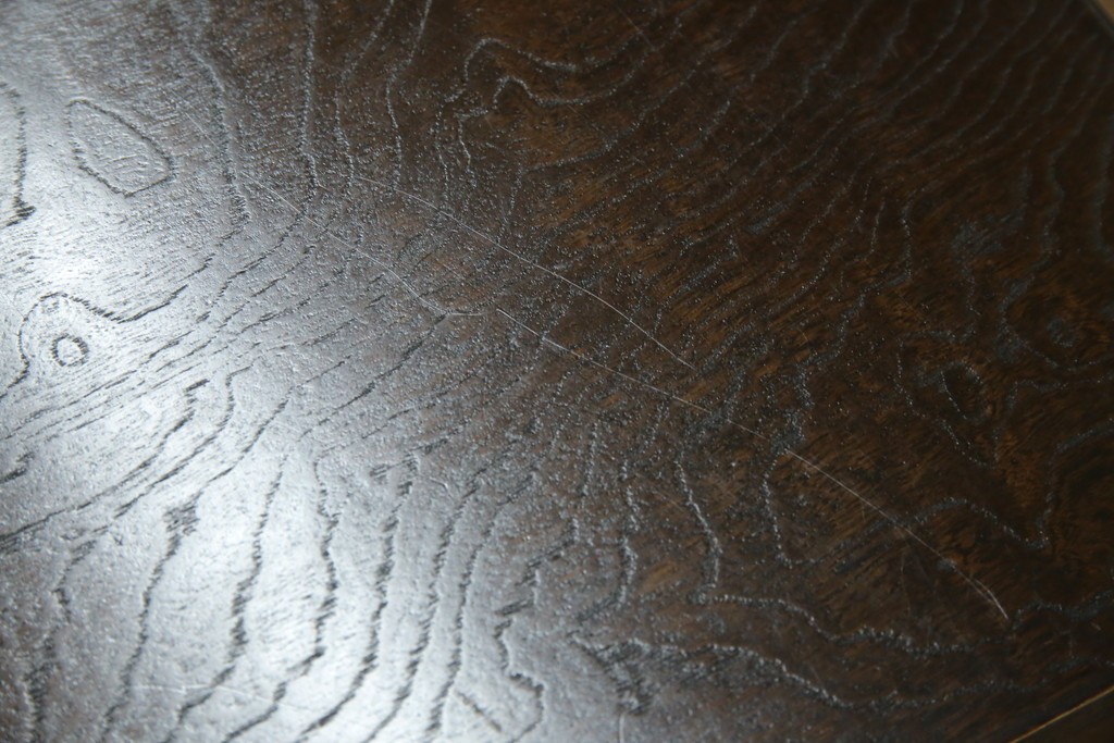 中古　美品　良品　国産　職人手作り品　前面格子戸の水屋箪笥食器棚　定価推定約25万円以上　(R-085425)