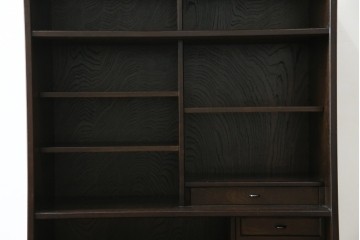 中古　美品　良品　国産　職人手作り品　前面格子戸の水屋箪笥食器棚　定価推定約25万円以上　(R-085425)