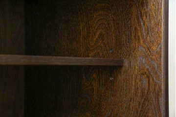 中古　美品　良品　国産　職人手作り品　前面格子戸の水屋箪笥食器棚　定価推定約25万円以上　(R-085425)