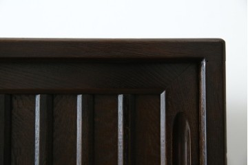 中古　美品　良品　国産　職人手作り品　前面格子戸の水屋箪笥食器棚　定価推定約25万円以上　(R-085425)