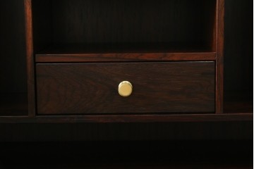 和製ヴィンテージ　美品　山品木工(YAMASHINA)　ローズウッド　上質な木目のスタイリッシュなライティングビューロー　(R-085429)