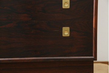 和製ヴィンテージ　美品　山品木工(YAMASHINA)　ローズウッド　上質な木目のスタイリッシュなライティングビューロー　(R-085429)