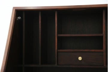 和製ヴィンテージ　美品　山品木工(YAMASHINA)　ローズウッド　上質な木目のスタイリッシュなライティングビューロー　(R-085429)