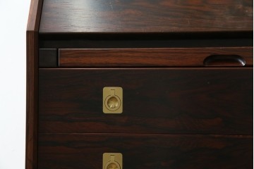 和製ヴィンテージ　美品　山品木工(YAMASHINA)　ローズウッド　上質な木目のスタイリッシュなライティングビューロー　(R-085429)