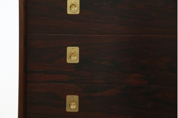 和製ヴィンテージ　美品　山品木工(YAMASHINA)　ローズウッド　上質な木目のスタイリッシュなライティングビューロー　(R-085429)