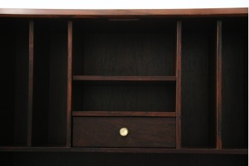 和製ヴィンテージ　美品　山品木工(YAMASHINA)　ローズウッド　上質な木目のスタイリッシュなライティングビューロー　(R-085429)