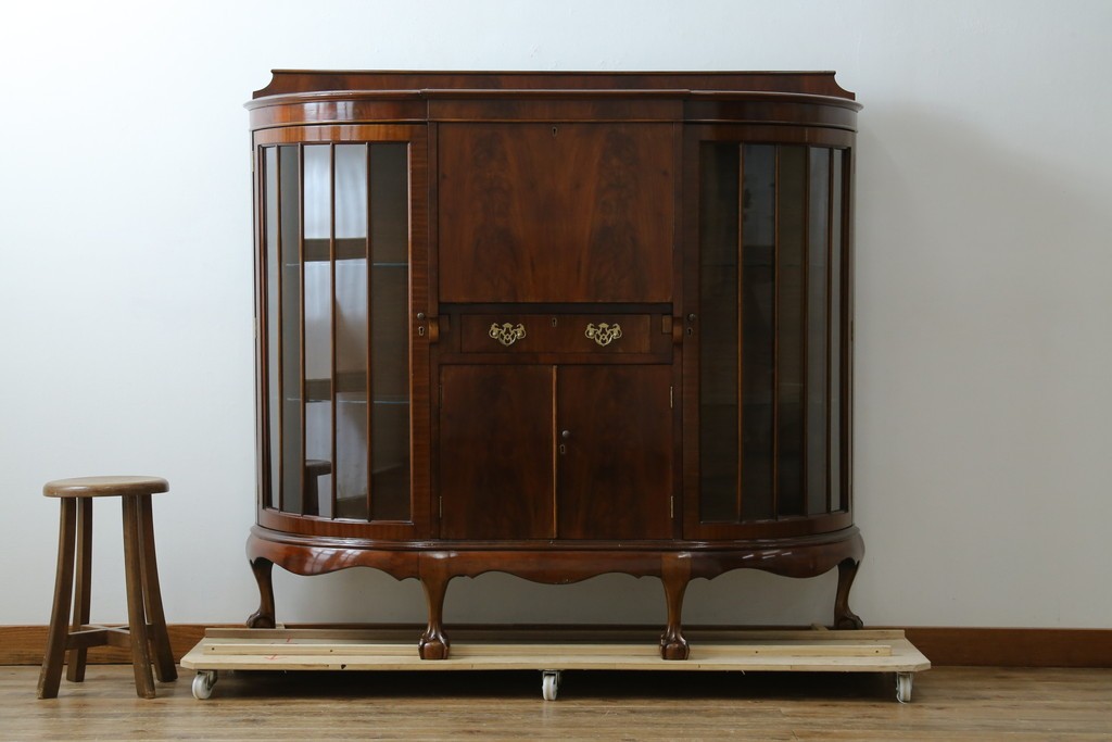 イギリスアンティーク　高級品!!　Lloyd’s Antiques(ロイズアンティークス)　マホガニー材　クラシカルなサイドバイサイドビューローブックケース　(R-085432)