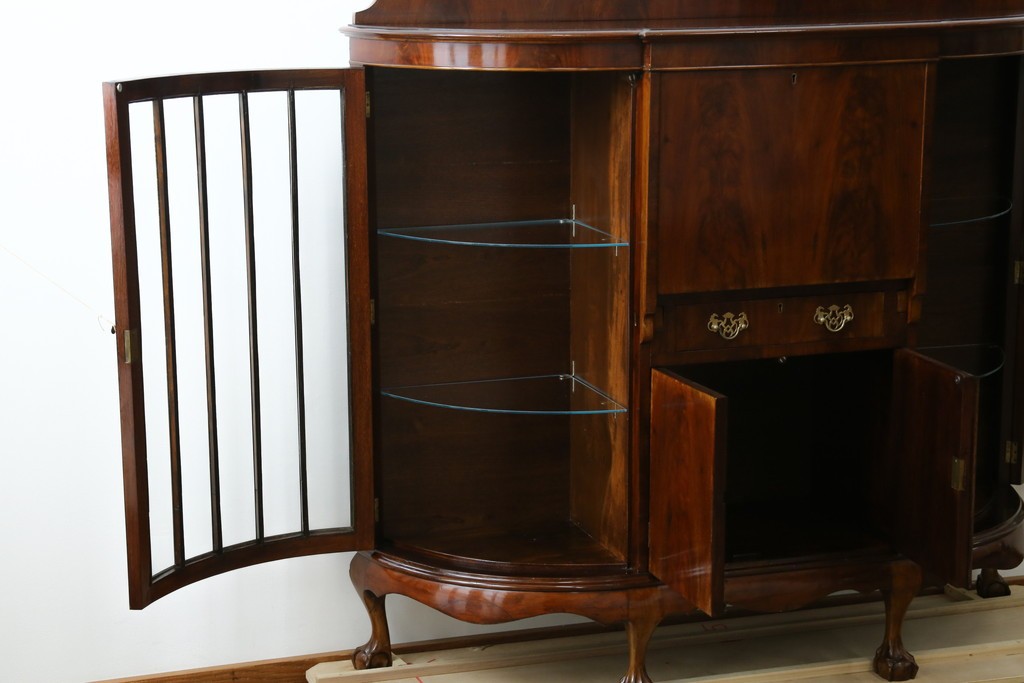 イギリスアンティーク　高級品!!　Lloyd’s Antiques(ロイズアンティークス)　マホガニー材　クラシカルなサイドバイサイドビューローブックケース　(R-085432)