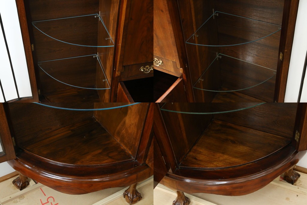 イギリスアンティーク　高級品!!　Lloyd’s Antiques(ロイズアンティークス)　マホガニー材　クラシカルなサイドバイサイドビューローブックケース　(R-085432)