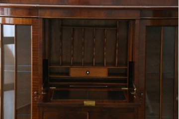 イギリスアンティーク　高級品!!　Lloyd’s Antiques(ロイズアンティークス)　マホガニー材　クラシカルなサイドバイサイドビューローブックケース　(R-085432)