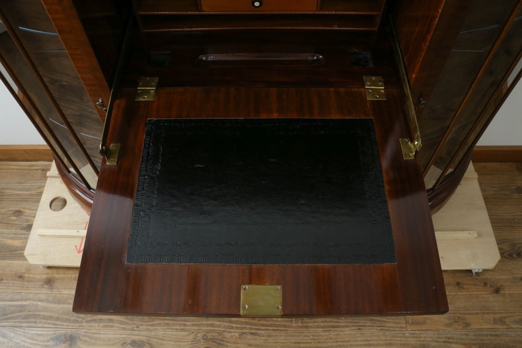 イギリスアンティーク　高級品!!　Lloyd’s Antiques(ロイズアンティークス)　マホガニー材　クラシカルなサイドバイサイドビューローブックケース　(R-085432)