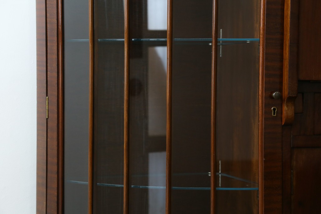 イギリスアンティーク　高級品!!　Lloyd’s Antiques(ロイズアンティークス)　マホガニー材　クラシカルなサイドバイサイドビューローブックケース　(R-085432)