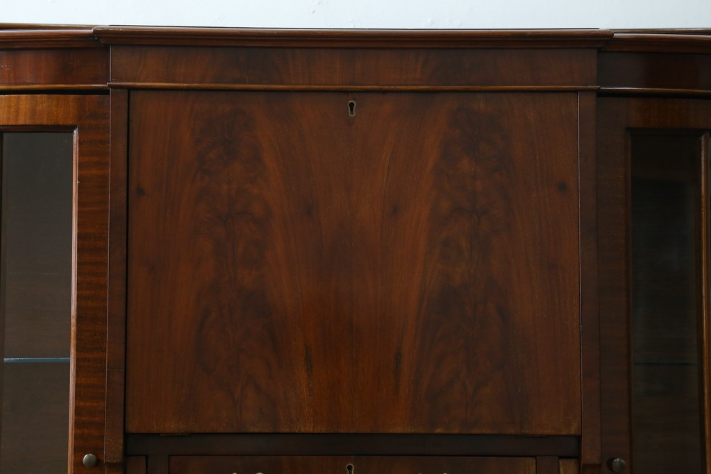 イギリスアンティーク　高級品!!　Lloyd’s Antiques(ロイズアンティークス)　マホガニー材　クラシカルなサイドバイサイドビューローブックケース　(R-085432)