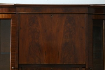 イギリスアンティーク　高級品!!　Lloyd’s Antiques(ロイズアンティークス)　マホガニー材　クラシカルなサイドバイサイドビューローブックケース　(R-085432)