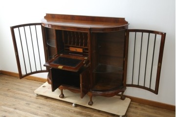 イギリスアンティーク　高級品‼　Lloyd’s Antiques(ロイズアンティークス)　マホガニー材　クラシカルなサイドバイサイドビューローブックケース　(R-085432)