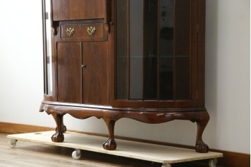 イギリスアンティーク　高級品‼　Lloyd’s Antiques(ロイズアンティークス)　マホガニー材　クラシカルなサイドバイサイドビューローブックケース　(R-085432)