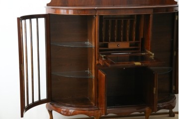 イギリスアンティーク　高級品‼　Lloyd’s Antiques(ロイズアンティークス)　マホガニー材　クラシカルなサイドバイサイドビューローブックケース　(R-085432)