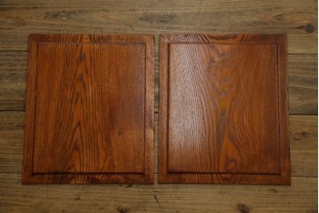 中古　超美品　上質な木味と繊細な格子細工が映える重ね水屋箪笥　(R-085435)