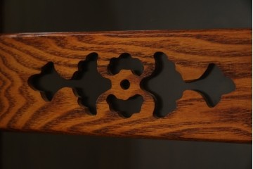 中古　超美品　上質な木味と格子細工が美しい水屋箪笥サイドボード　(R-085436)