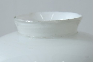 《引っ掛けシーリング式ペンダントライト加工費込み》　和製アンティーク　時代物　大正～昭和初期　赤色の波打つ縁取りが特徴のペンダントライト　(R-085438)