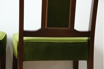 中古　美品　神戸洋家具　メープル不二屋　上品な佇まいが魅力的なダイニングチェア2脚セット　(R-085443)