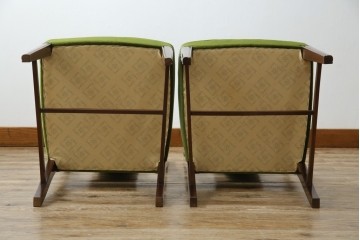 中古　美品　神戸洋家具　メープル不二屋　上品な佇まいが魅力的なダイニングチェア2脚セット　(R-085443)