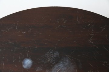 中古　松本民芸家具　挽物脚が生む安定感のあるデザインのF型ラウンドテーブル　(R-085446)