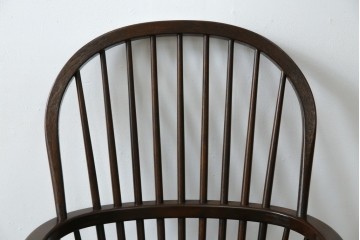 中古　美品　松本民芸家具　509C型　背もたれとアームの曲線が美しいウィンザーチェア　定価約17万円　(R-085447)