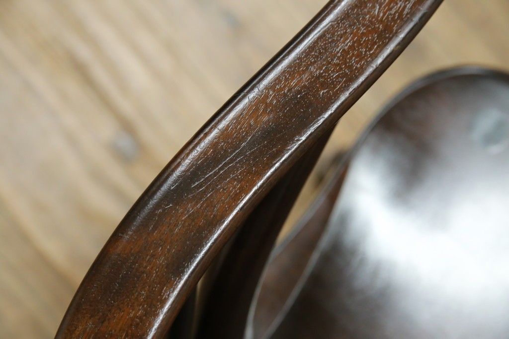 中古　美品　松本民芸家具　509C型　背もたれとアームの曲線が美しいウィンザーチェア　定価約17万円　(R-085447)