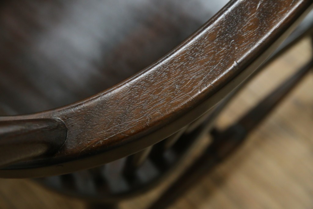 中古　美品　松本民芸家具　509C型　背もたれとアームの曲線が美しいウィンザーチェア　定価約17万円　(R-085447)