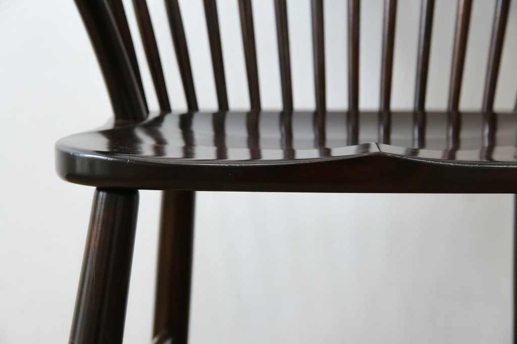 中古　美品　松本民芸家具　509C型　背もたれとアームの曲線が美しいウィンザーチェア　定価約17万円　(R-085447)